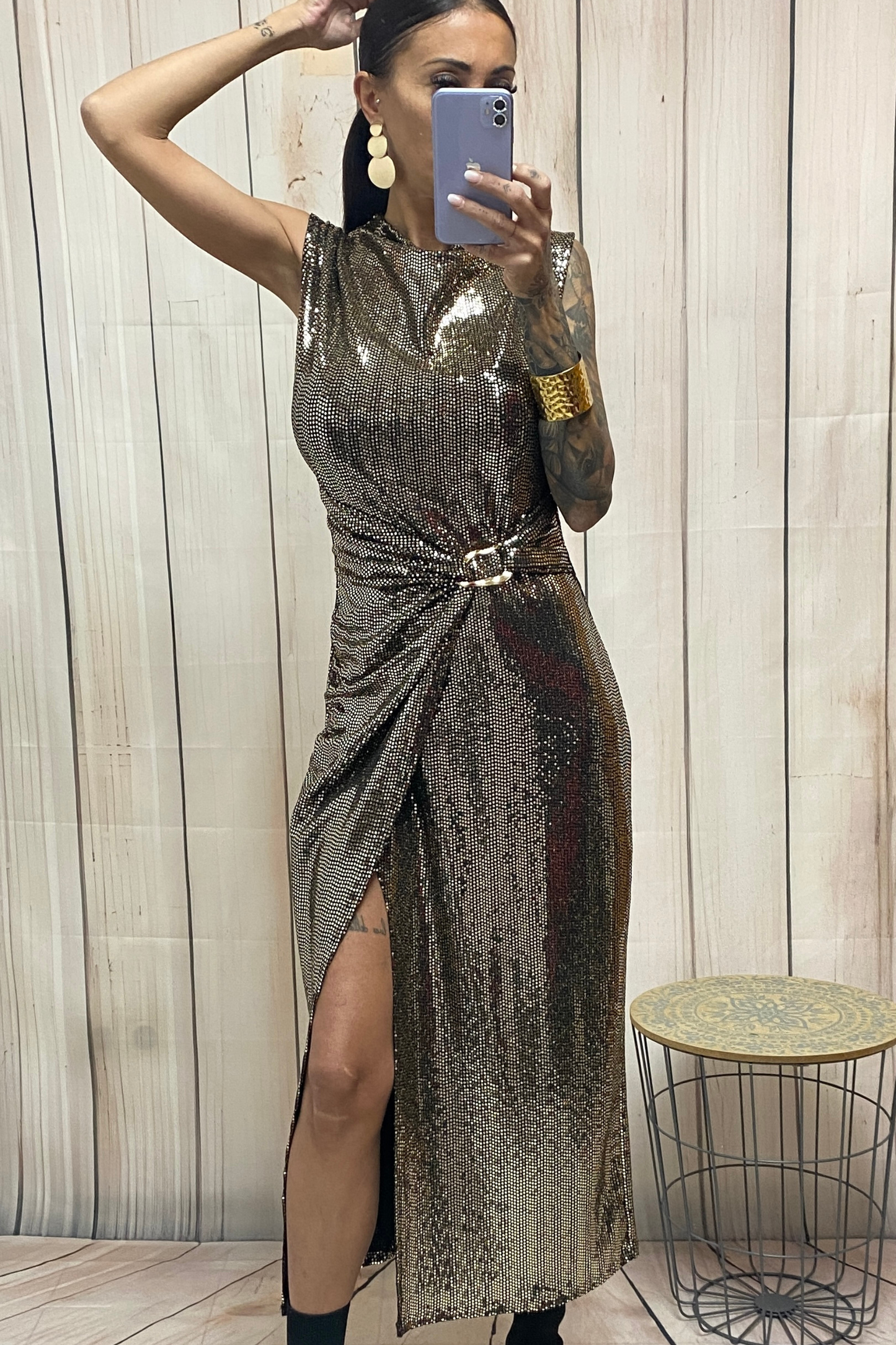 Vestido Golden Impact